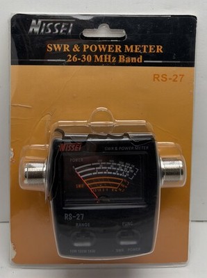 RS-27 26-30Mhz CB Band 10/100/1000W Power Range SWR/Watt Meter for 2W Radio: 2B2