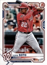 2021 Juan Soto Topps Bowman Washington Nationals Baseball Card - MLB!