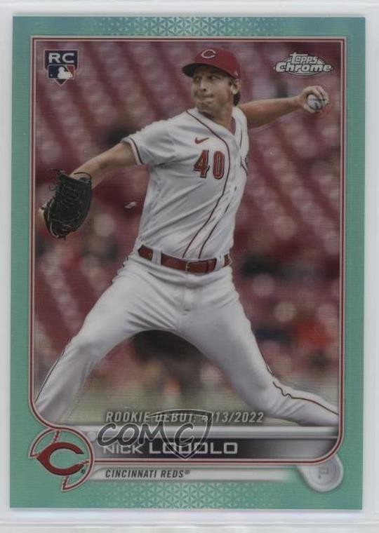 2022 Topps Chrome Update Rookie Debut Aqua Refractor 113/250 Nick Lodolo 1m7y