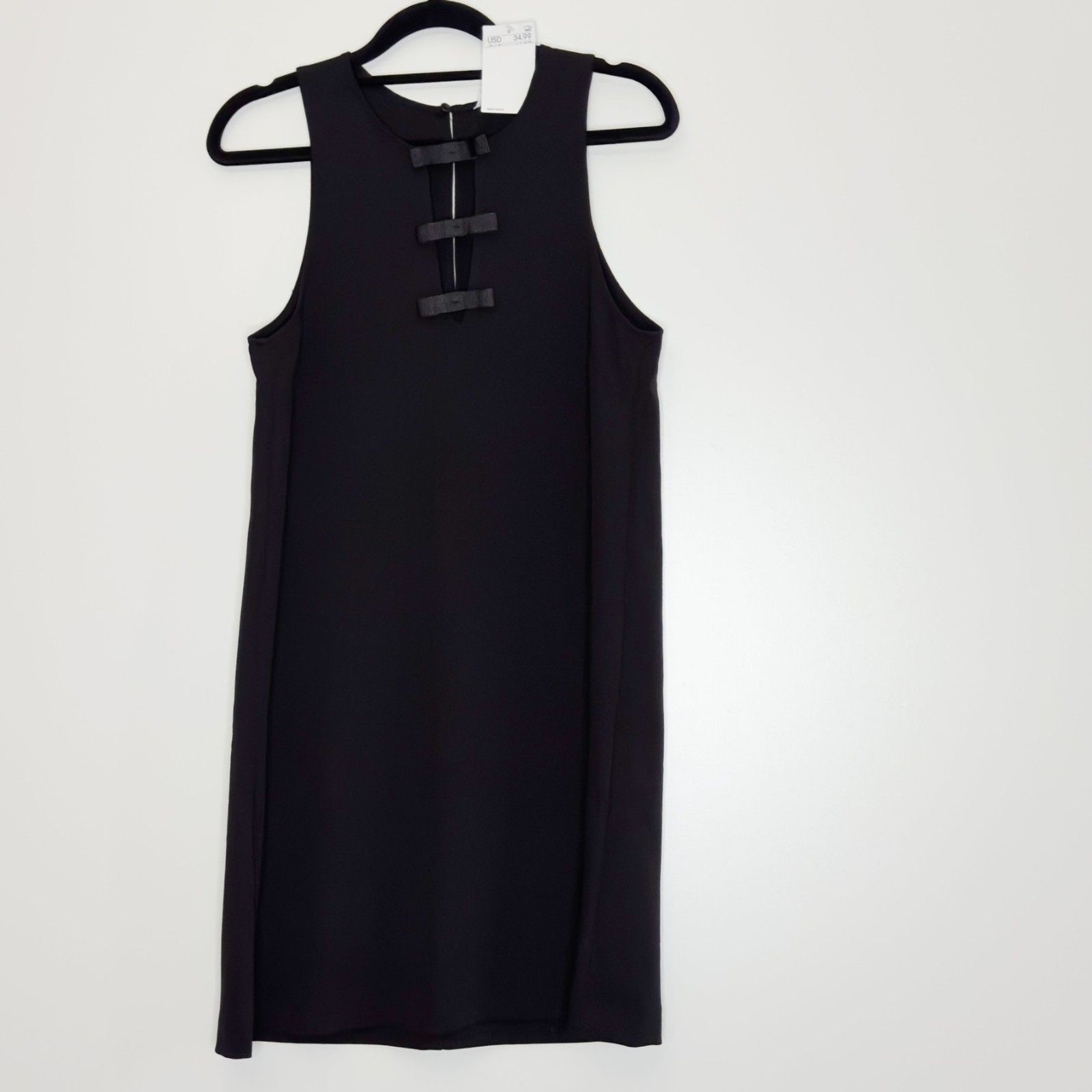New H&M Bow Detail Sleeveless Mini Dress Women's Size XS thumbnail 6