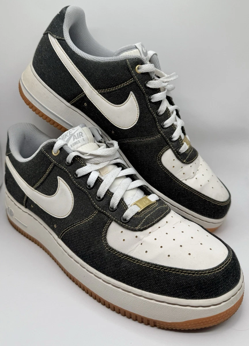 Nike Air Force 1 '07 Low Black Denim | eBay