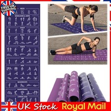 Double-Side Yoga Mat Non-Slip Exercise Pilates Mat Tear Proof for Women and Men