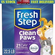 Clean Paws Multi Cat Litter Febreze Odor Control Clumping Low Tracking 22.5 Lbs 1.22 per pound