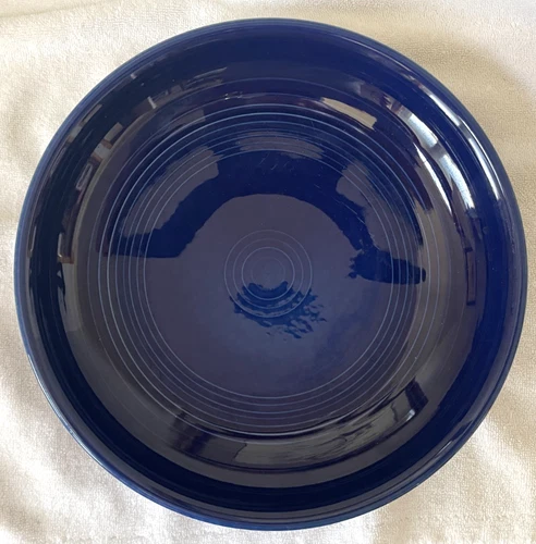 Homer Laughlin Fiesta Cobalt Blue Presentation Bowl 11 1/2" Diam 2 1/2" Tall