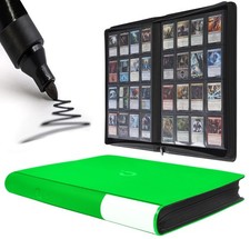 Premium Card Binder 16 Pocket - Fits 1408 Cards  4X4 Ringless Card Album w