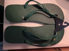 Havaianas Brazil Fresh Green Flip Flops Size 43 - 44 10/11 Eu 46