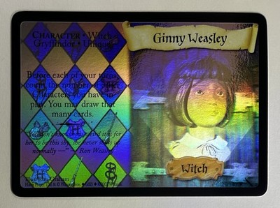 Harry Potter TCG Ginny Weasley Chamber of Secrets Holo Foil Card 25/140 LP