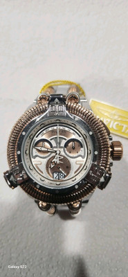 Invicta Reserve King Python M#35222  (2) TONE SILVER ROSE GOLD 