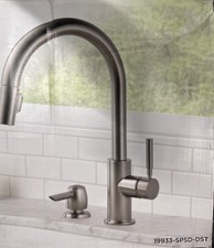 Delta Trask Single Hole Pull Down Faucet 19933-SPSD-DST