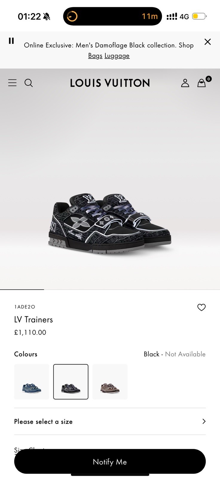 Louis Vuitton LV Trainers – Croc-Embossed Denim – Sold Out!