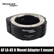 Monster Adapter LA-KE1 Autofocus Lens Adapter for Pentax K-mount Lens to Sony E