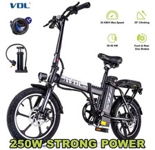 Bici Elettrica Pieghevole 250W 36V 11,4Ah Pedalata Assistita Ruote 16 Bicicletta