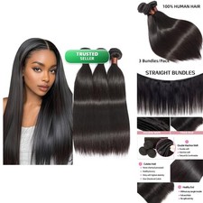 Angie Queen Straight Hair 3 Bundles 16 18 20 Inch Natural Black 10A Remy