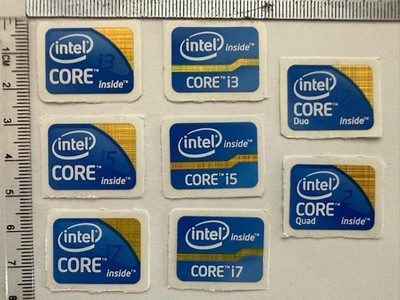 8pcs. PC Computer Stickers. New. Original. Intel Inside. Core i3/i5/i7/Duo/Quad.
