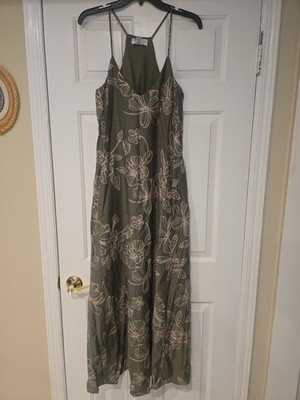 NWT CALYPSO ST. BARTH Floral Embroidery Maxi Dress Sz M