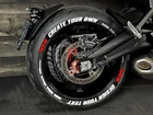 CUSTOM Wording Motorcycle Tire Lettering Motobike CREATE YOUR OWN Sticker Set