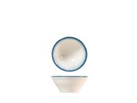 Quadratische Porzellan-Tasse, Blau Und Elfenbein, H&H, 10Cm