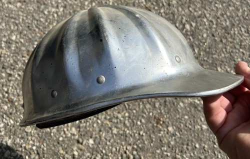 Vintage Fibre Metal Superlite Hard Hat Aluminum Safety Helmet USA Chester PA