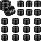 20 PCS Paracord Beads, Stainless Steel Paracord Bead Black Spacer Beads Metal Co