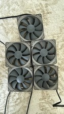 Lot of 5x Noctua NF-P12 redux-1700 PWM 120mm Fans – Used – one is Damaged