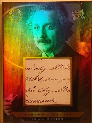 2024 Albert Einstein Jumbo HANDWRITTEN Relic. Pieces of the past RARE! REFRACTOR
