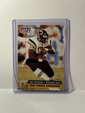 1991 Pro Set Football Card Eric Bieniemy Rookie San Diego Chargers #768. rookie card picture
