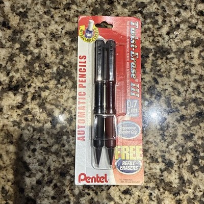 Pentel Twist-Erase III Mechanical Pencil, 0.9 mm, Blue + Black Barrel PENQE519C