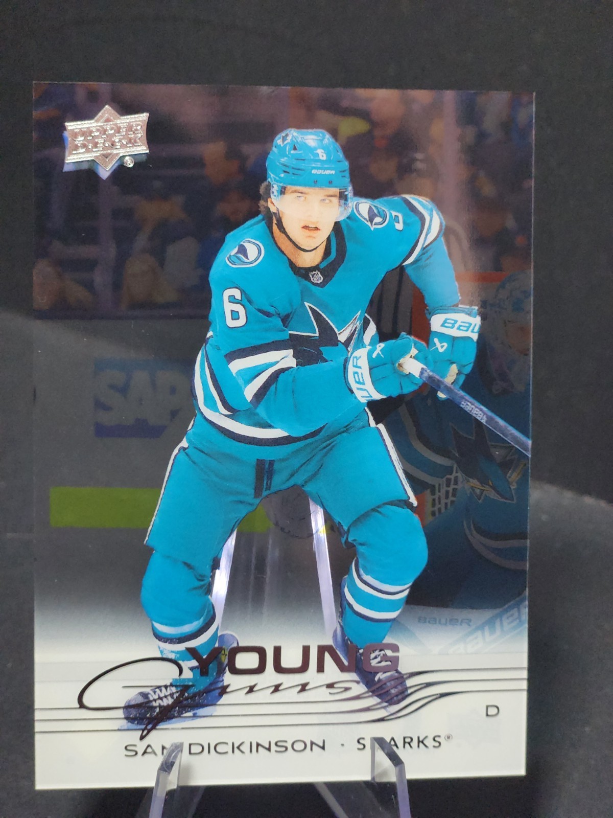 Upper Deck 2025-26 - Young Guns - Sam Dickinson Clear Cut #479 Rookie SJ Sharks