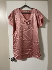 Vintage Victoria's Secret Gold Label Nightie Nightgown Lace Size M/L Mauve Pink