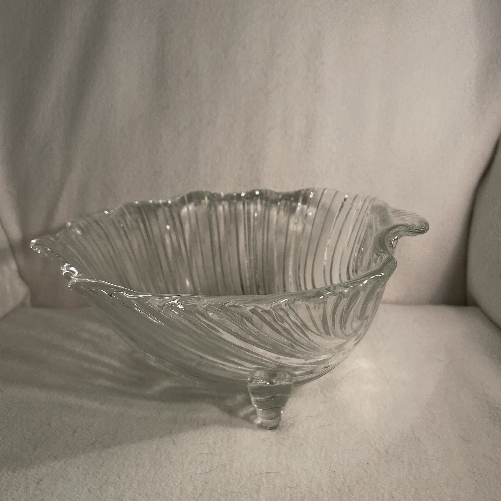 Vintage Mikasa Walter Crystal Seascape Salad Serving Bowl