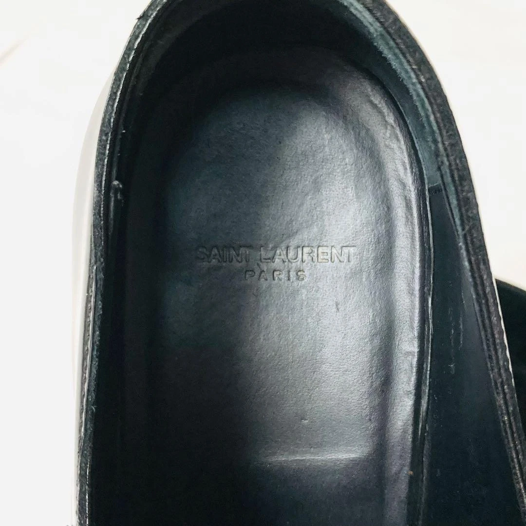 SAINT LAURENT (YSL) Scarpe eleganti YSL Saint Laurent doppio cinturino monaco uomo 43 US10 pelle nera