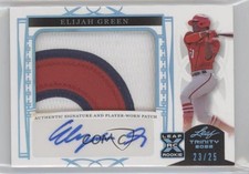 2022 Leaf Trinity Platinum Spectrum Foil 23/25 Elijah Green Patch Auto 13u1