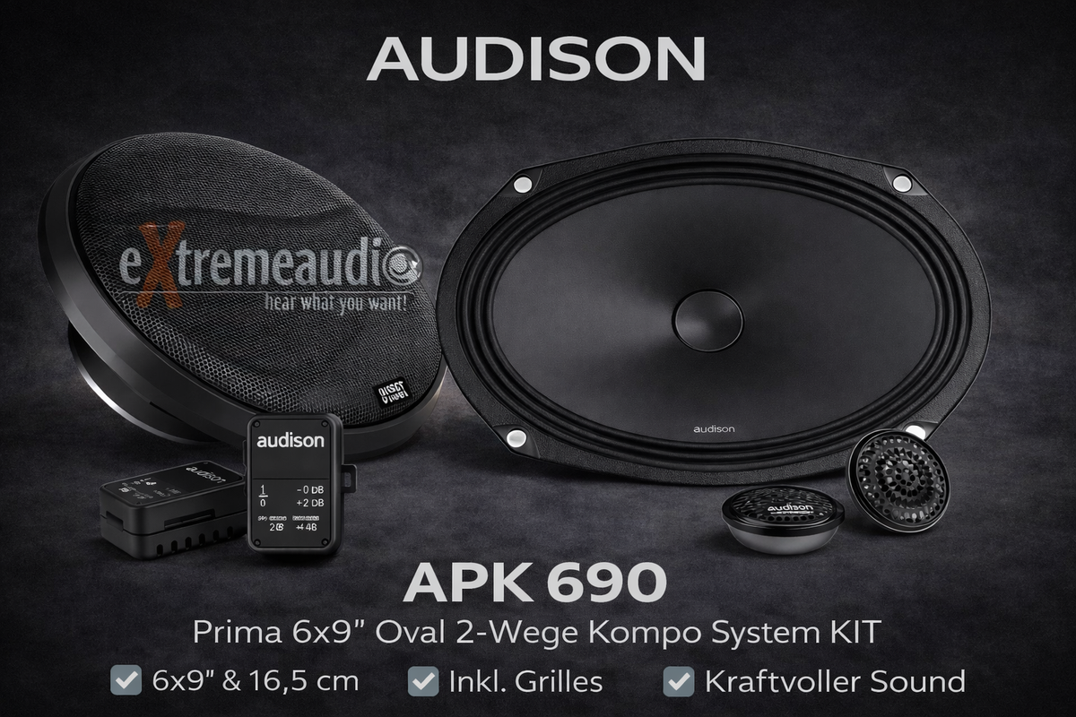 Factory Seconds Audison APK 690 Prima 6x9 Oval 2-Way Compo Speaker