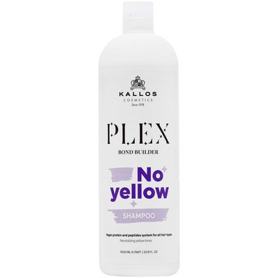 Kallos Plex Bond Builder No Yell Shampoo 1000ml blondes & graues Haar