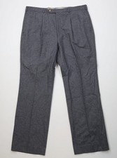 Vintage 70s Streetwear Mens 38x32 Heavy Wool Blend Knit Wide Leg Chino Pants
