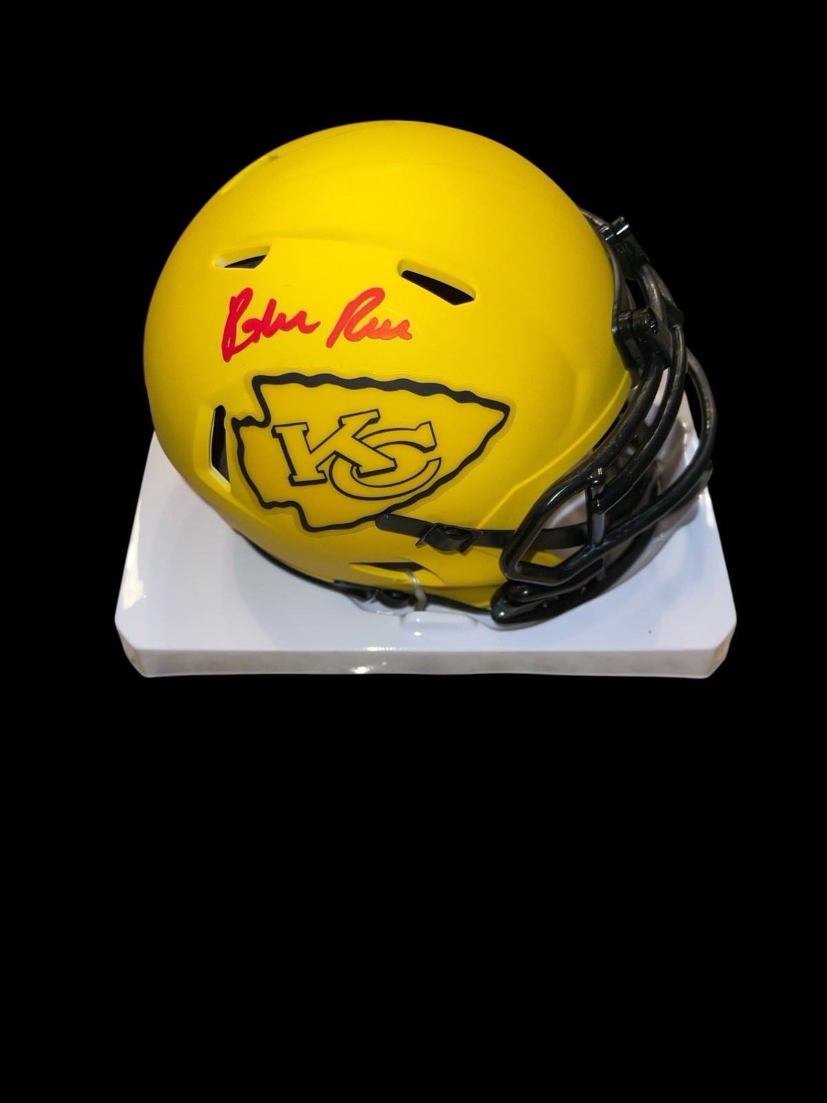 Rashee Rice Autographed Signed Kansas City Chiefs NFL SUPER BOWL RAVE Mini Helmet BAS 