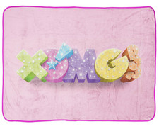 Jay Franco XOMG Pop Throw Blanket 46 x 60" Super Soft Pink Kids New