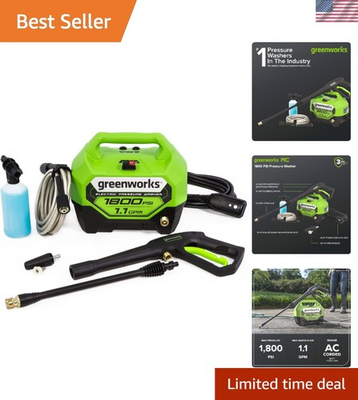 #ad 1800 PSI 1.1 GPM Electric Pressure Washer PWMA Certified $179.86