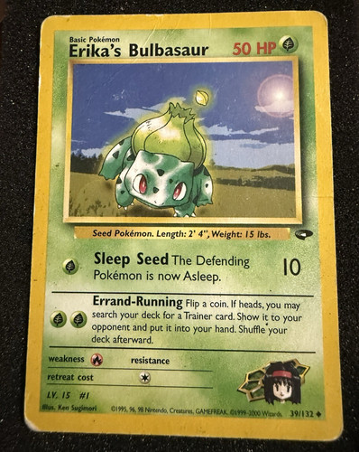 Erika's Bulbasaur 39/132 Gym Challenge Regular Common English 2000