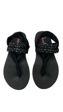 Skechers Meditation Yoga Foam Women's Size 8 Black Toe Post Sandals