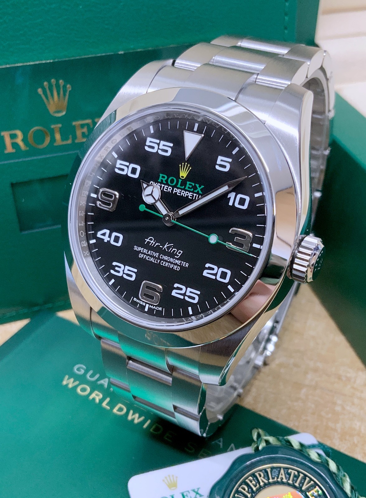 Rolex Air-King 116900 40mm Black Dial Box & Papers 2020
