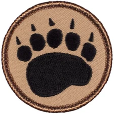 Bear Claw Patrol Patch - 2" Round Embroidered Patch (028)