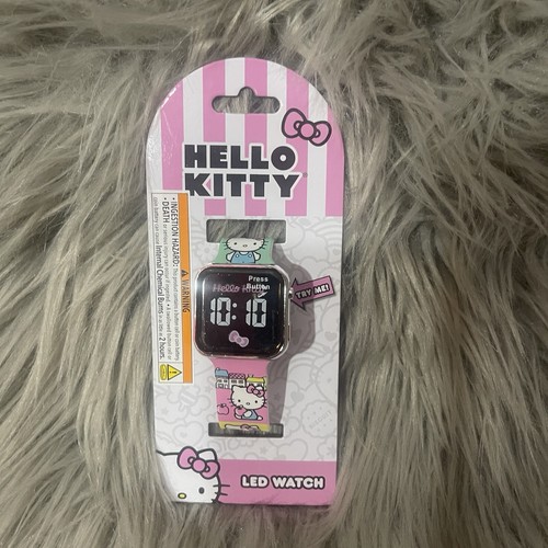 2-,🆕 1- Hello Kitty 1- Stitch LED Digital Watch HK4161/ Las4038 Youth - Picture 4 of 5
