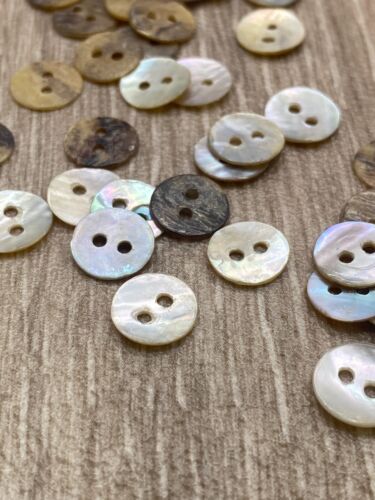 9mm Mother Of Pearl buttons 2 Hole Baby Cardigans Knitting Crafts Scrapbooking - Picture 16 of 16