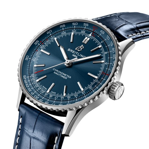 Breitling Navitimer Automatic 41 Blue Dial Blue Alligator Strap A17329161C1P1 - Picture 2 of 5