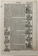 Blatt 25 aus der (dt.) Schedelschen Weltchronik 1493 - Unterer Rand restauriert