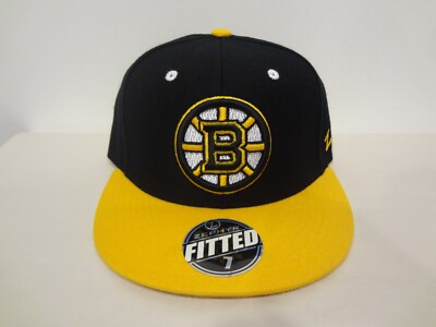 Vintage NHL Boston Bruins LOGO Fitted 7 Cap Hat 90s Zephyr NEW NWT 