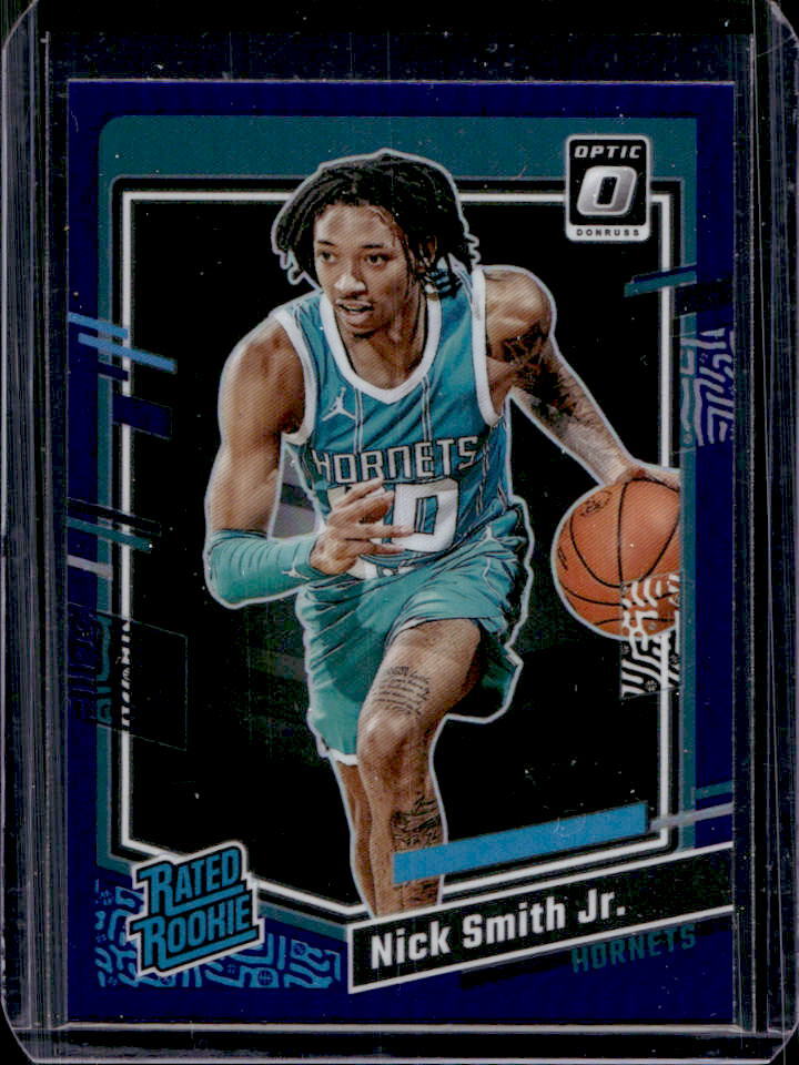 2023-24 Donruss Optic Nick Smith Jr. Rated Rookie RC Purple Prizm #224 Hornets