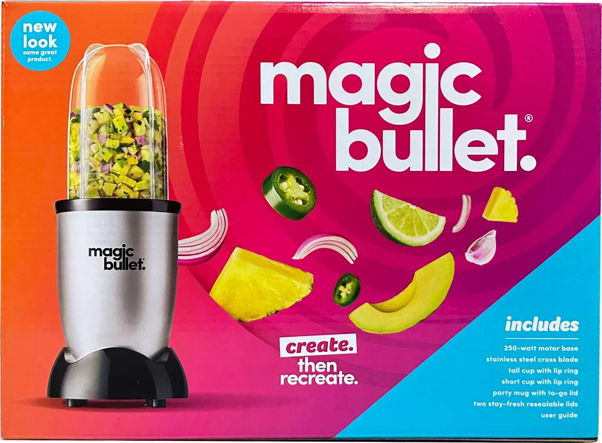 The Original Magic Bullet Countertop Blender 11 Piece Set Dishwasher Safe  856915005155