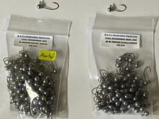 1/24 oz Round head jig  no collar Eagle  Claw or Mustad #6 bronze sickle hooks